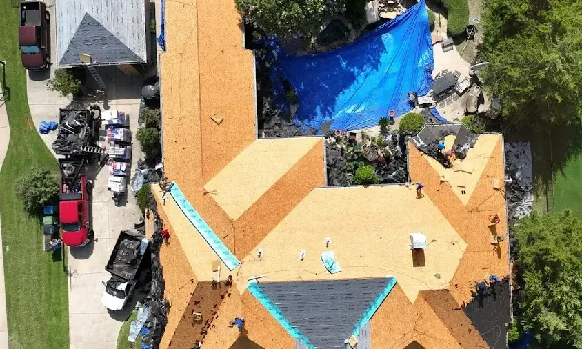 Professional Storm Damage Roof Repair being performed in Rib Mountain
